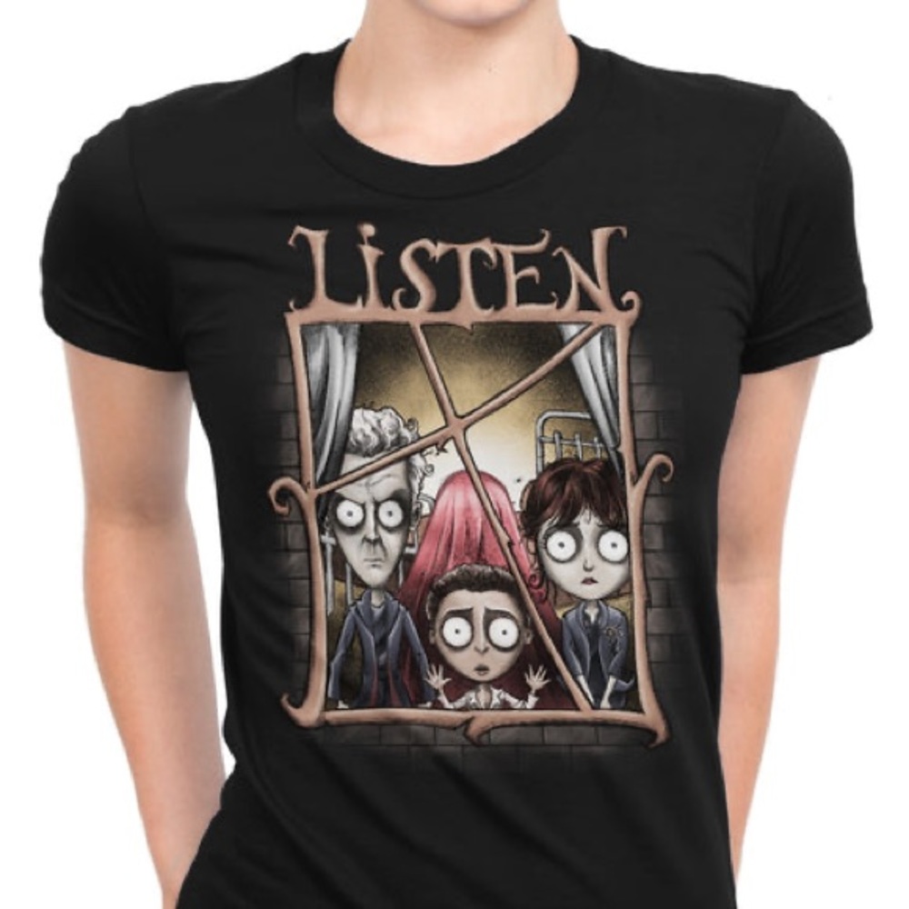 Dr Who Women’s t shirt “Listen" from Saqman